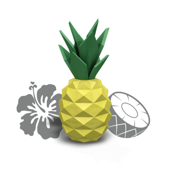 Yume-Design_100060_Papercraft-Pineapple_1
