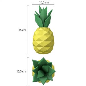 Ananas papercraft Yume Design maatbeeld