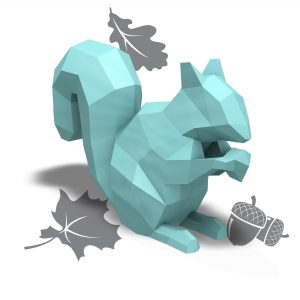 Yume-Design_100040_Papercraft-Squirrel_Blue