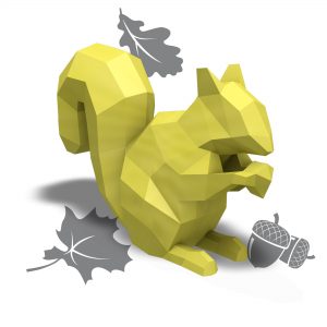 Yume-Design_100040_Papercraft-Squirrel_Yellow