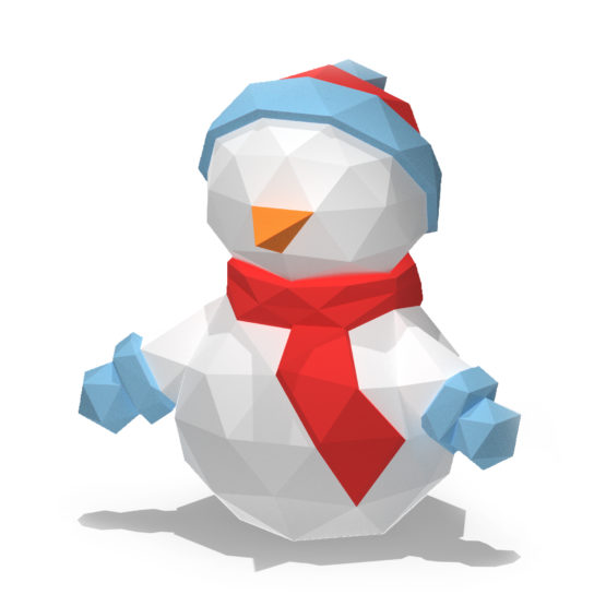 Yume-Design_100110_Papercraft-Snowman_2