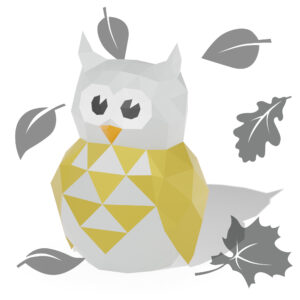 Yume-Design_100030_Papercraft-Owl_gr-ye